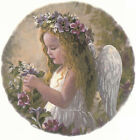 Ceramic Decals Little Angel Girl Floral Scene