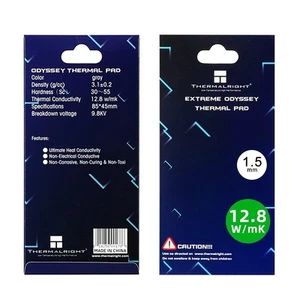 Thermalright Thermal Pad 1.5mm 12.8 W/mK, 85x45x1.5mm, Non Conductive Heat Re... - Picture 1 of 7