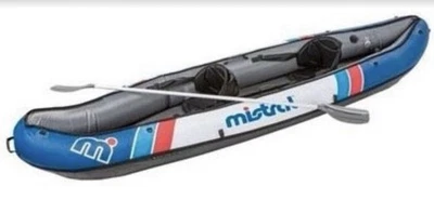 Mistral Kajak Nylon Komplettset 2 Pers 2 Doppelpaddel Paddelboot aufblasbar - Bild 1 von 4