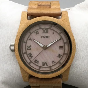 Flud Orologio Legno Unisex 42mm Legno Naturale Lefty Nuovo Batteria 6,75" - Foto 1 di 13