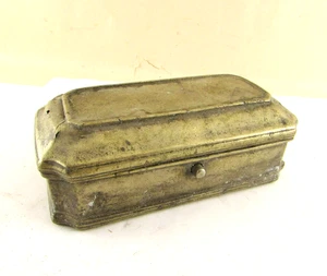 ANTIKE BETEL NUSSDOSE, MESSING SÜDOSTASIEN 6"x 2 1/4" - Bild 1 von 12