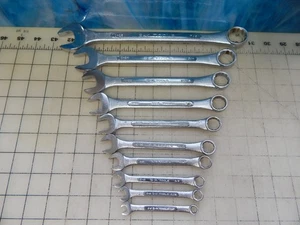 Vintage S-K Tools 10 tlg. SAE Kombi-Schraubenschlüssel-Set C-8 Serie 1/4 Zoll bis C-28 7/8 Zoll USA - Bild 1 von 17