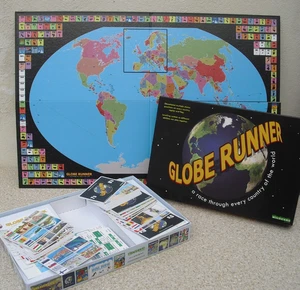 Wildcard Games Globe Runner Spiel Vintage komplett Bildungsländer - Bild 1 von 11