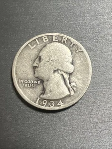 1934 D Washington Quarter #546 - Picture 1 of 2