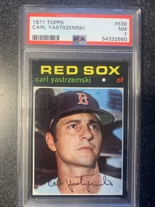 1971 Topps High #530 Carl Yastrzemski Boston Red Sox HOF PSA 7 NM Sharp Corners - Bild 1 von 2