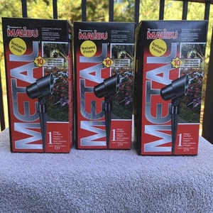 MALIBU 10W Low Voltage Metal Landscape Floodlights LT9 (3-Pack) Textured Finish - Picture 1 of 9