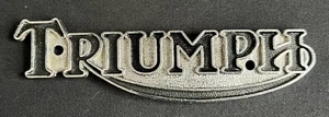 TRIUMPH MOTORCYCLE MOTOR BIKE VINTAGE SIDE FUEL GAS TANK BADGE EMBLEM INSIGNIA - Picture 1 of 8