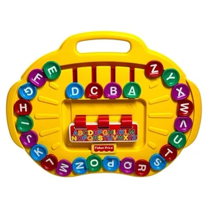 Letras completas de juguete de aprendizaje de ortografía Fisher Price Alpha Go Round 1997 vintage - Imagen 1 de 5