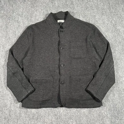 Taylor Stitch Jacket Mens 44 Gray Wool Blend Button Front Double Cloth Cardigan - Image 1 of 4