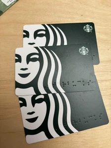Lotto 3 Gift Card 2024 Starbucks Braille Texturizzate Nuove Verde - Foto 1 di 2
