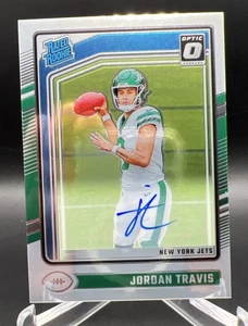 2024 Optic Jordan Travis Jets Rated Rookie On Card Auto RC SP 186/325 #260 - Bild 1 von 5