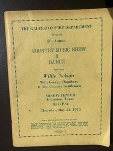 Vintage Willie Nelson Signature 1973 Texas Country Music Festival signiertes PROGRAMM - Bild 1 von 13