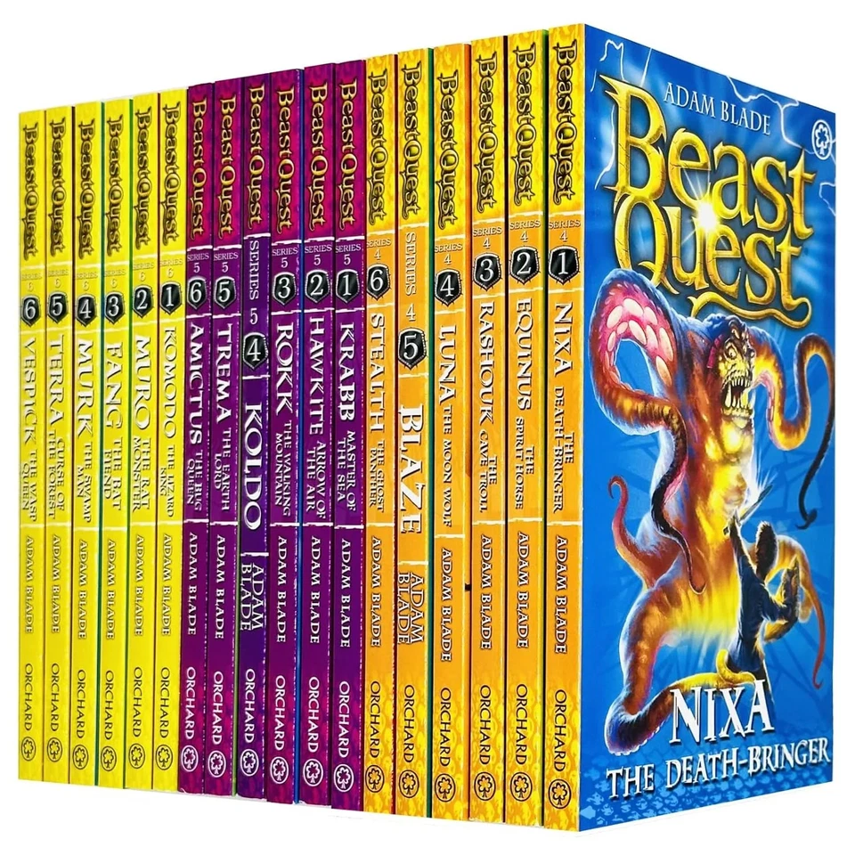 Beast Quest The Battle Collection 18 Book Set (Series 4-6) by Adam  | Adam Blade - Image 1 of 1