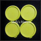 Tupperware NEW 4 Seals Lime Green Replacement Lids for Snack Cup G Tumblers 4922