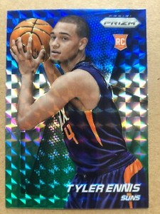 2014-15 Panini Prizm Prizms Blue Green Mosaic #266 Tyler Ennis RC Rookie Card