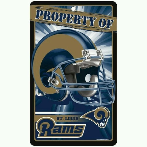 ST. LOUIS RAMS "PROPERTY OF" SIGN FREE SHIPPING! Durable Poster Cover