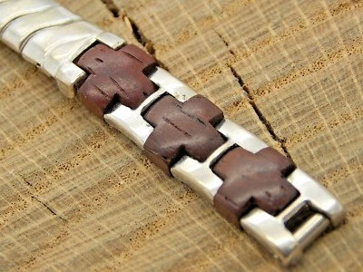 Заполненный золотом и деревянный неиспользованный винтажный ремешок для часов Kestenmade из старых запасов - Изображение 1 из 4