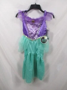 Ariel Costume Girls Small 4-6 Dress Disney Princess Purple Green Halloween New - Picture 1 of 10