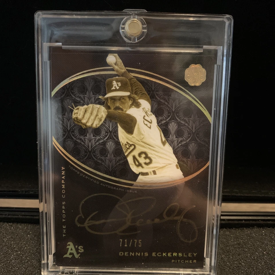 2016 Topps The Mint Dennis Eckersley Golden Engravings Auto #'ed 71/75 - Image 1 of 3