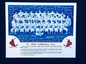 1951 FOTO VON ST. LOUIS CARDINALS TEAM, MIT NAMEN - Bild 1 von 3