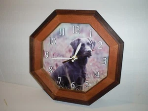 Schöne Labrador 10,25" Holz Wanduhr - Bild 1 von 3