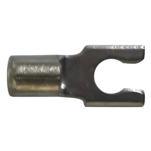 (100) Non-Insulated 22-18 AWG Gauge Snap Spade Terminal #8 Fork Wire Connector - Picture 1 of 7