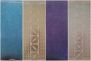 Peel Off Stickers Borders & Corners Purple Blue Silver Gold - Picture 1 of 9
