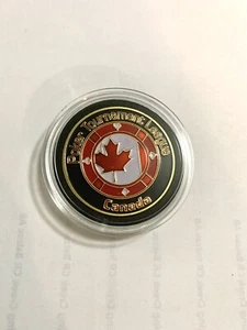 Lucky & Gift Coloured Coin “ Canada Poker League “ 40mm Big Coin with Capsule - Picture 1 of 2