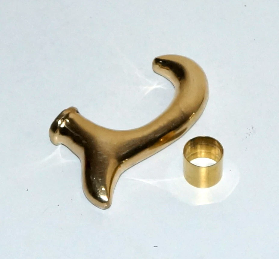 Mango de latón dorado estilo cabeza de diseñador mango para bastón superior Foto 1 de 3