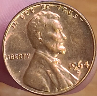 1964 D Lincoln Head Memorial Penny Obverse Off Center Proof Like Denver C-6 - Image 1 of 2