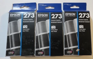 Genuine Epson 273 Photo Black 3 Ink Cartridge Exp. 4/23 - Picture 1 of 1