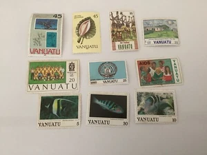 Vanuatu Mint selection of 10 stamps various values some with minor toning - Picture 1 of 2