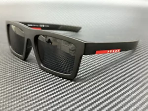 PRADA LINEA ROSSA PS 02ZSU 1BO02G Black Grey Polarized Men's 58 mm Sunglasses - Picture 1 of 5