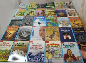 Set 30 McGraw-Hill Treasures Grade 5 Leveled Readers On Level Blue Cover Books - Foto 1 di 7