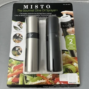 2 PCS Misto The Gourmet Olive Oil Sprayer Mister Spray Pump Stainless Steel - Picture 1 of 2