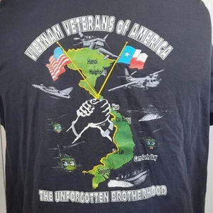 Camiseta De Colección Vietnam Veteranos de América Para Hombre XL Negra Estampado Gráfico Oneita - Imagen 1 de 16