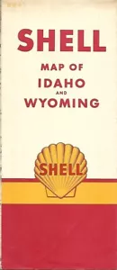 1961 SHELL OIL Road Map IDAHO WYOMING Yellowstone Nationalpark - Bild 1 von 4