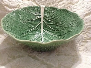 BORDALLO PINHEIRO LG GREEN CABBAGE LEAF BOWL, NEW, - Picture 1 of 7