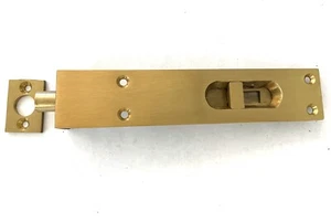 Brass Flush Slide Lock Latch - Picture 1 of 2