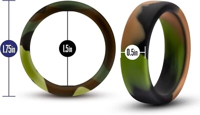 Anillo sexual suave sedoso de silicona Eden de 1,5" de ancho que brilla en la oscuridad Foto 1 de 4