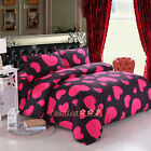 Black Heart Single/Double/Queen Size Bed Doona/Duvet/Quilt Cover Set Pillow Case