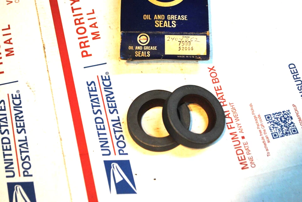 NORS MOPAR 1963 64 65 66 67 68 69 PLYMOUTH BARRACUDA DODGE DART PAIR AXLE SEALS - Image 1 of 1