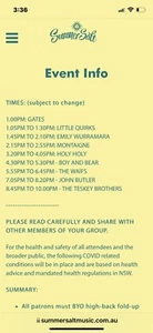 Summersalt 2022 Concert 6 x Tickets Saturday 29th Jan 2022 - Hunter Valley, NSW - Picture 1 of 2