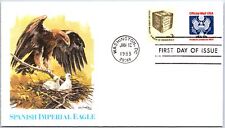 US FIRST DAY COVER 17c OFFICIAL 3c VALUE FLEETWOOD Spanish Imperial Eagle Cachet