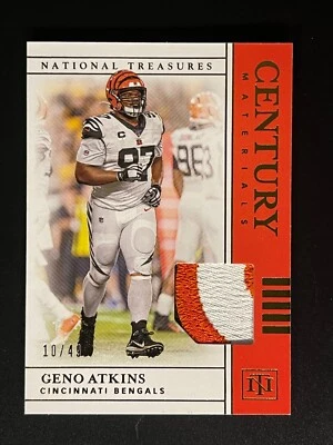 GENO ATKINS 2019 National Treasures CENTURY MATERIALS PRIME #/49 BENGALS! - Image 1 of 2