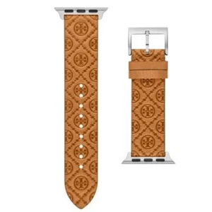 Tory Burch Apple Watch Replacement Band Leather Brown 38mm/40mm/41mm TBS0084 - Picture 1 of 6