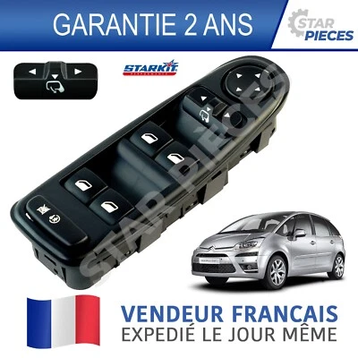 BOUTON LEVE VITRE AVANT GAUCHE CONDUCTEUR C4 PICASSO & GRAND C4 PICASSO 6554YH - Imagen 1 de 4