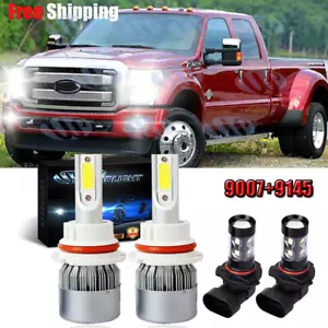 For Ford F-250 Super Duty 2002-2004 - LED Headlight Bulbs 9007 + Fog Light 9145 - Bild 1 von 12