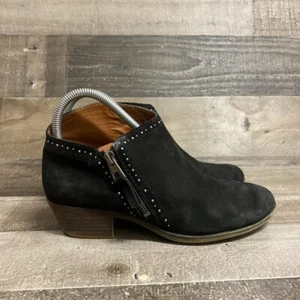 Lucky Brand “Benna” Black Suede Ankle Boots/Bootie Size 6.5 - Picture 1 of 8