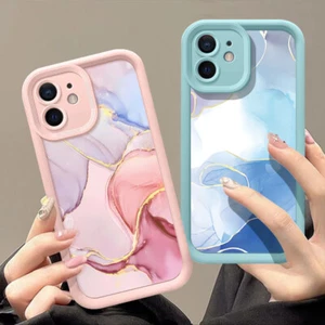 For iPhone 16 15 14 13 12 11 Pro Max X XR 8 7 Shockproof Pattern TPU Thick Cover - Picture 1 of 17